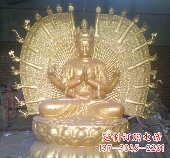 江西漆金铜雕佛像