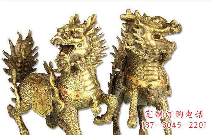 江西开启财富运势的麒麟招财雕塑