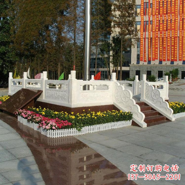 江西高端定制玉石汉白玉石雕广场升旗台