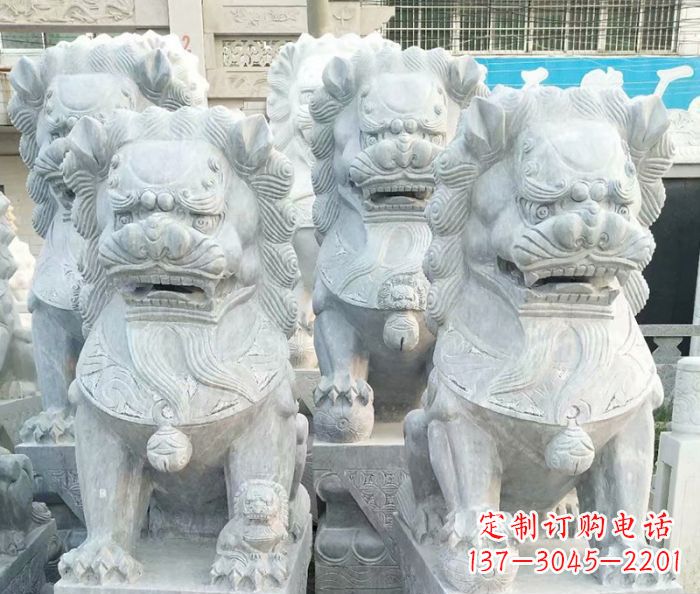 江西企业景观装饰大理石狮子雕塑