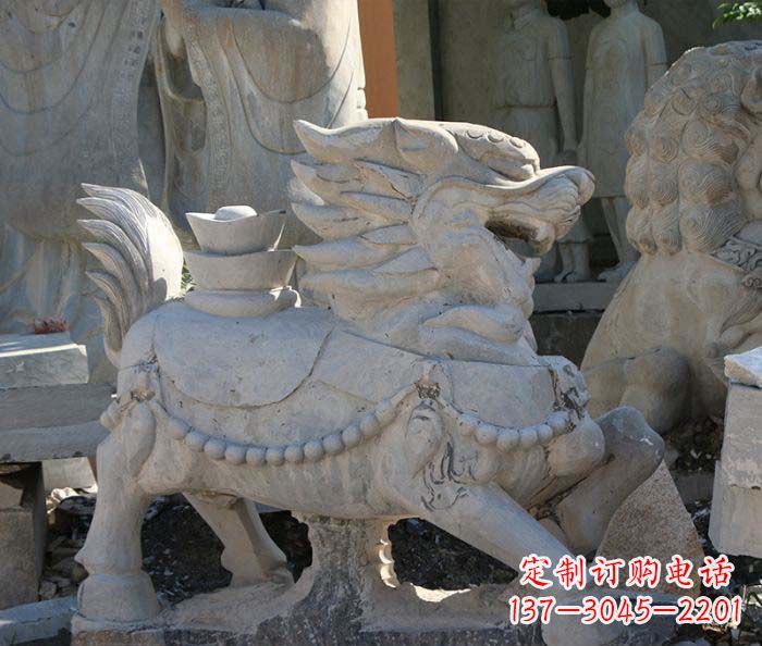 江西企业景观石雕麒麟 (2)