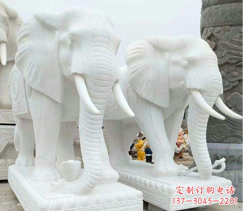 江西企业门口大象石雕