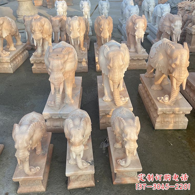 江西翘鼻大象石雕,传承经典浓烈之美