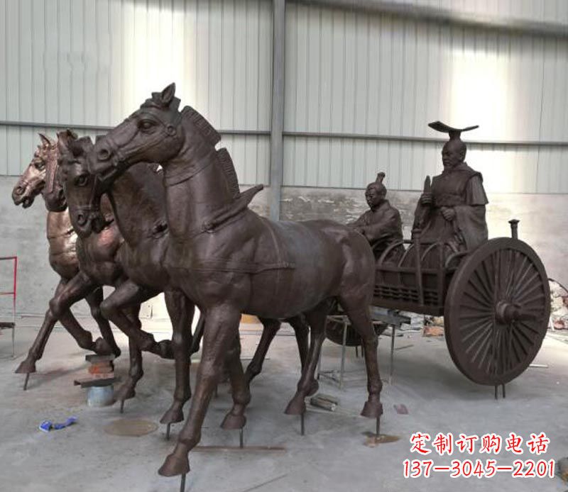 江西马车雕塑-传承秦朝历史文化