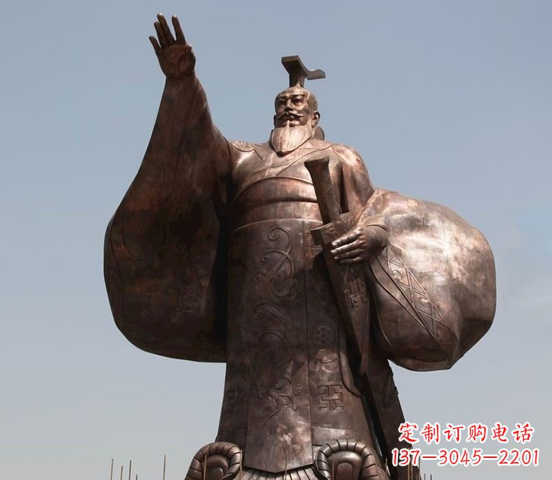 江西秦始皇铜雕精美塑像,让历史回溯至您身边