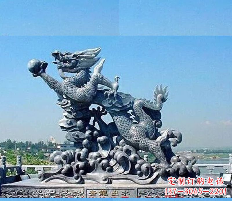 江西中领雕塑独一无二的青龙出水雕塑