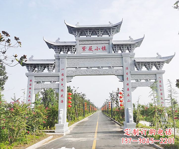 江西青石牌坊雕塑,定制精美而高品质