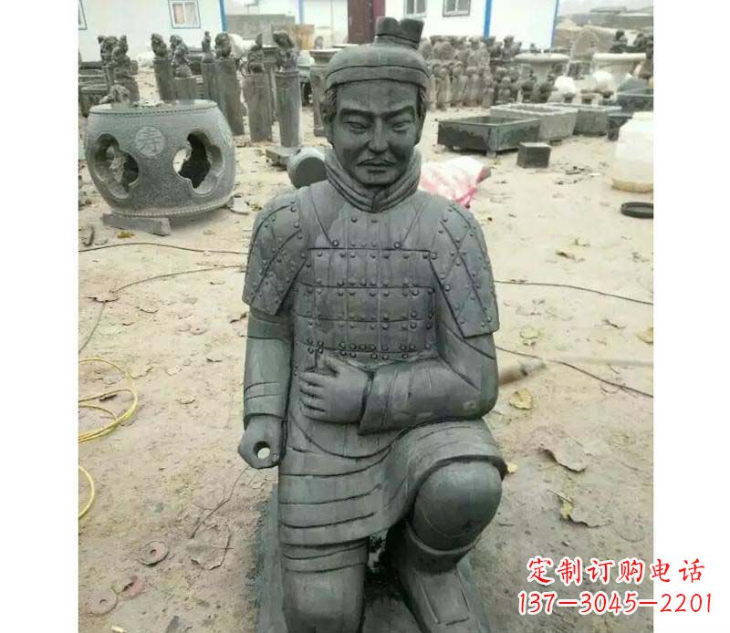 江西青石仿古兵马俑雕塑,精巧细腻