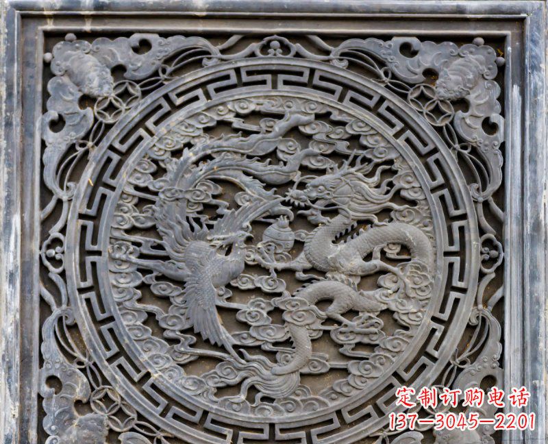 江西传统工艺青石龙雕精美绝伦