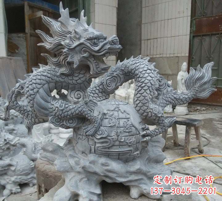 江西传统文化的艺术品——青石龙雕塑