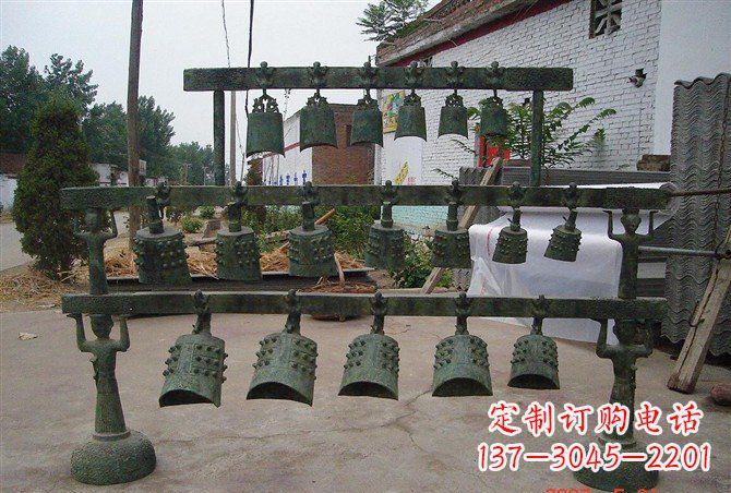江西手工青铜编钟,给室内装饰增添仿古气息