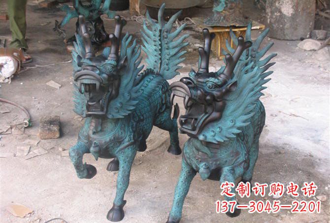 江西追求完美的青铜麒麟雕塑