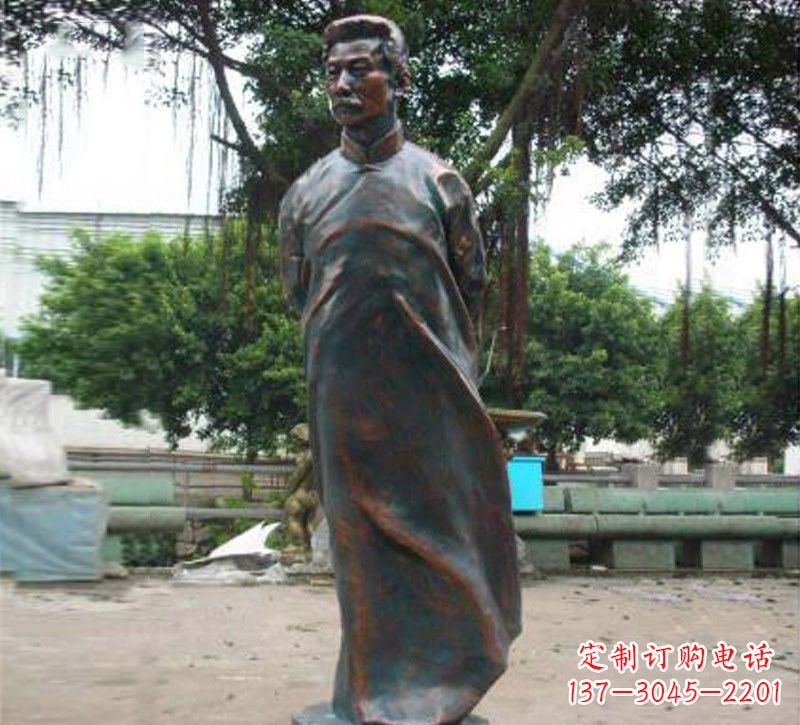 江西青铜雕塑,精致鲁迅雕像