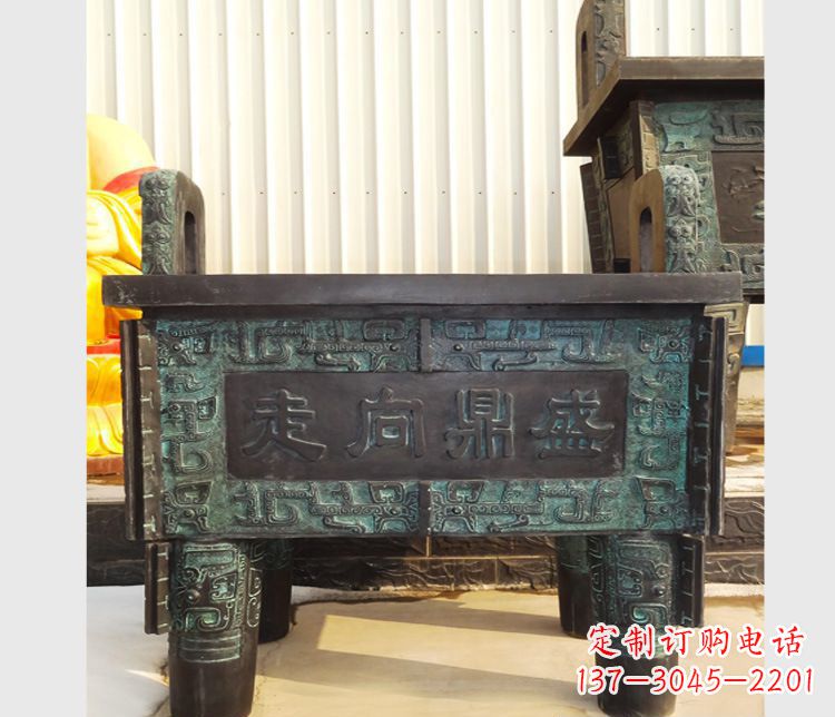 江西青铜香炉雕塑,传承中国文化