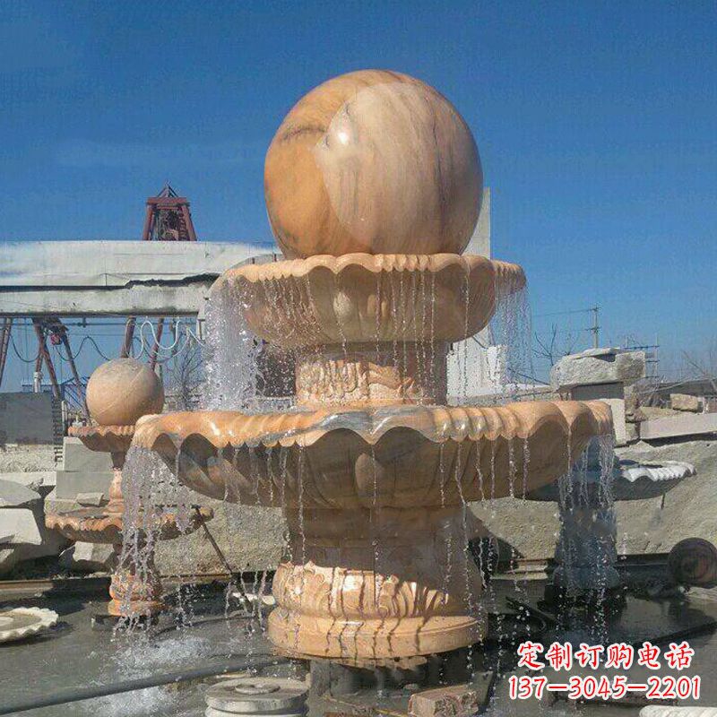 江西曲阳石雕风水球喷泉:给你家的空间带来最好的祝福