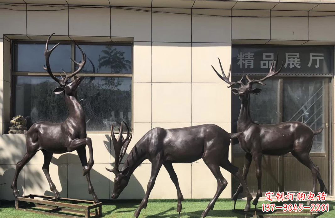 江西群鹿铜雕塑,艺术精雕细琢