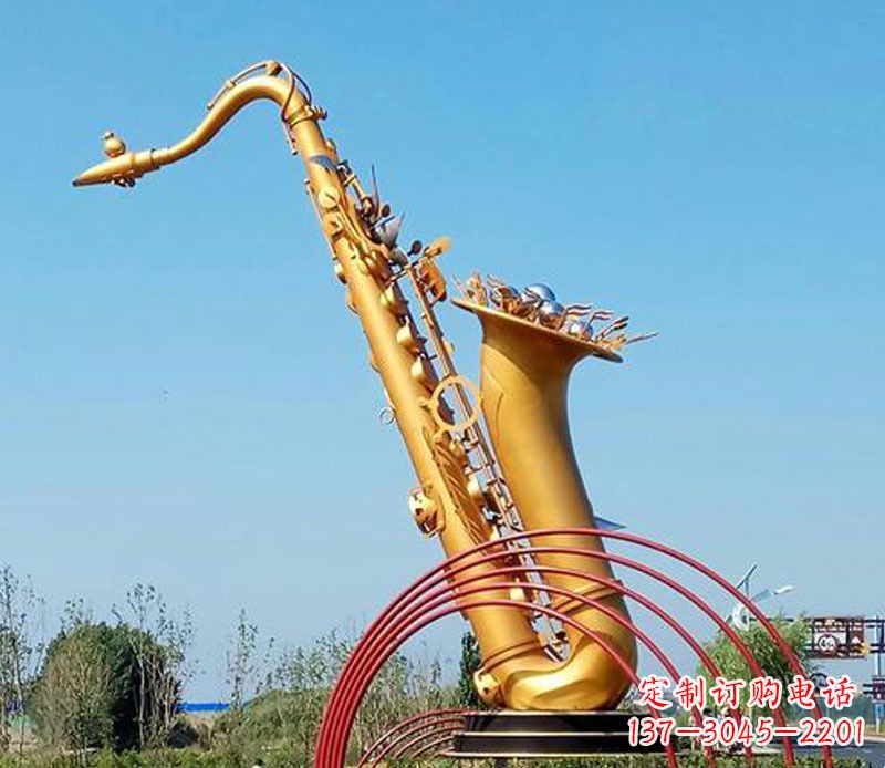 江西萨克斯景观铜雕