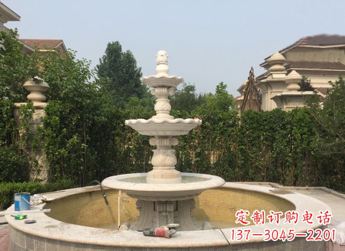 江西三层喷泉公园石雕 (2)