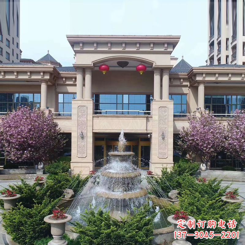江西高品质三层石喷泉雕塑