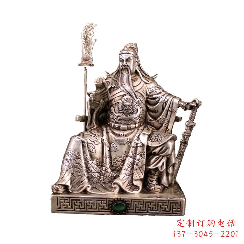 江西体现英雄风范的关公雕塑