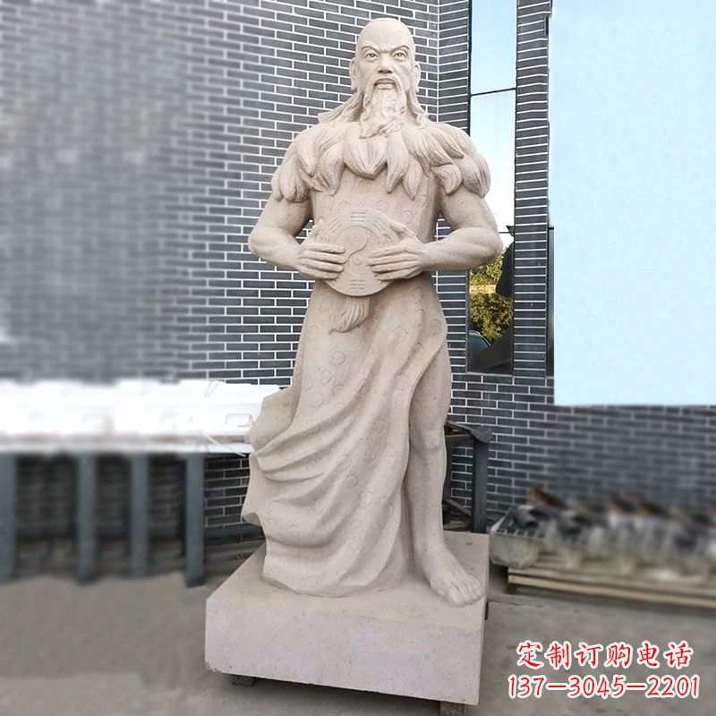江西手工雕刻伏羲石雕塑像