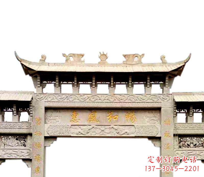 江西牌坊石雕–传承传统文化,给空间增色彩