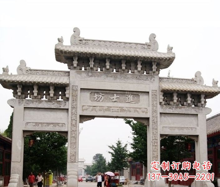 江西艺术匠心打造的石雕牌坊