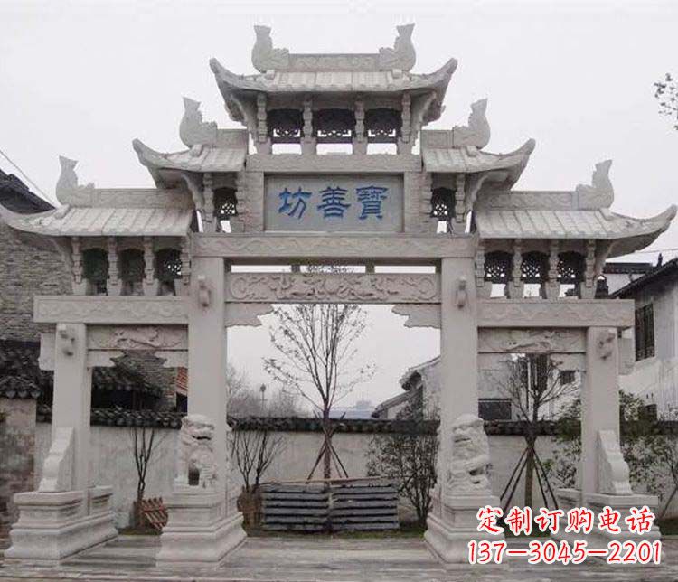 江西领雕塑:精美石牌坊石雕艺术品