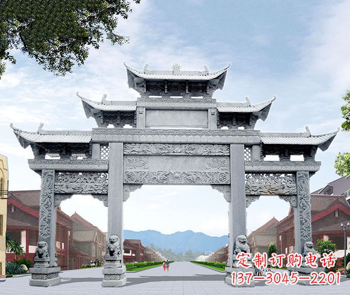 江西高品质牌坊石雕,为您量身定制