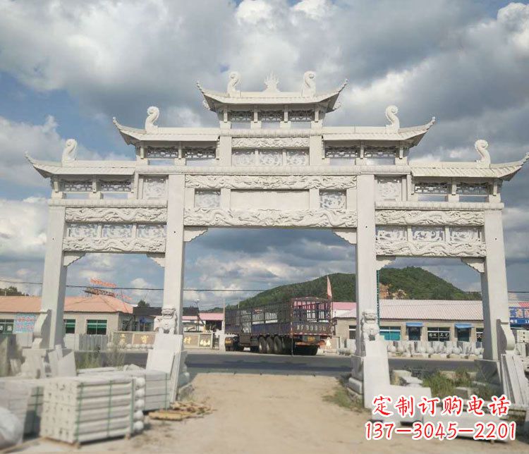江西精美大理石牌坊石雕——给您的家园增添优雅气质