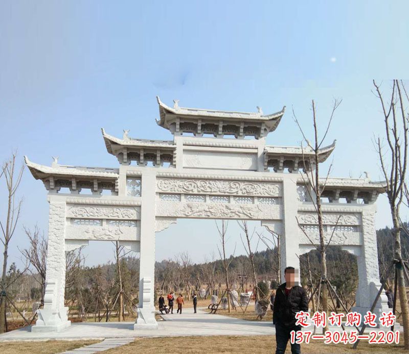 江西中领雕塑-牌坊石雕精美无比