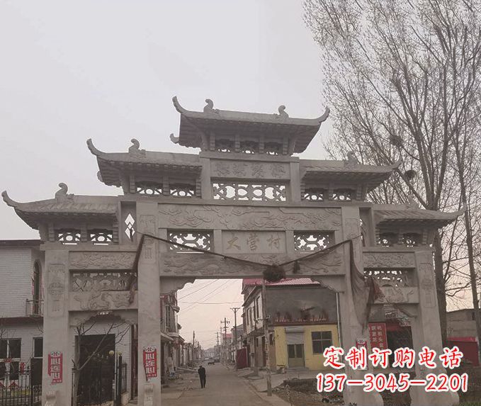 江西精美牌坊石雕,定制精美属于您的雕塑