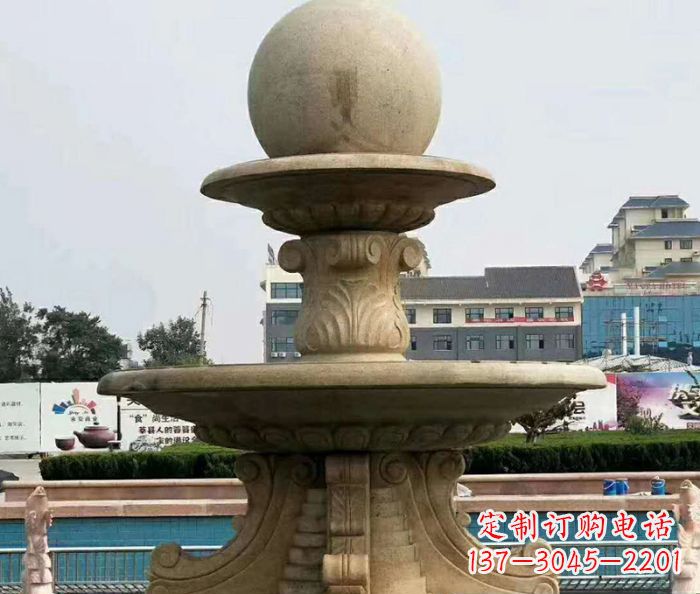 江西引领时尚的砂岩大型喷泉雕塑