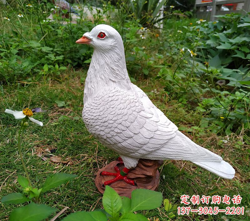 江西少女与和平鸽雕塑图片大全