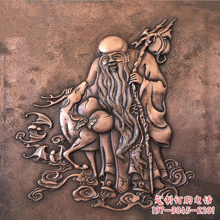 江西追求长寿的崇高象征——紫铜老寿星雕塑
