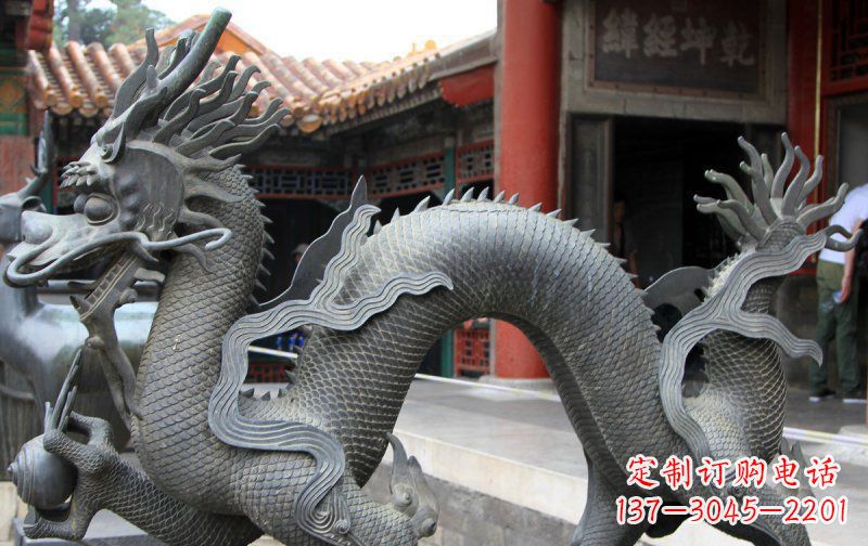 江西中领雕塑:精美神龙铜雕