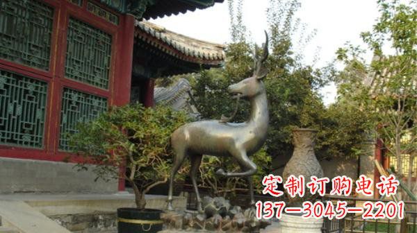 江西神鹿寺庙铜雕动物定制