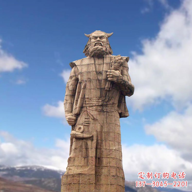 江西精美神农大型石雕像,由中领雕塑定制