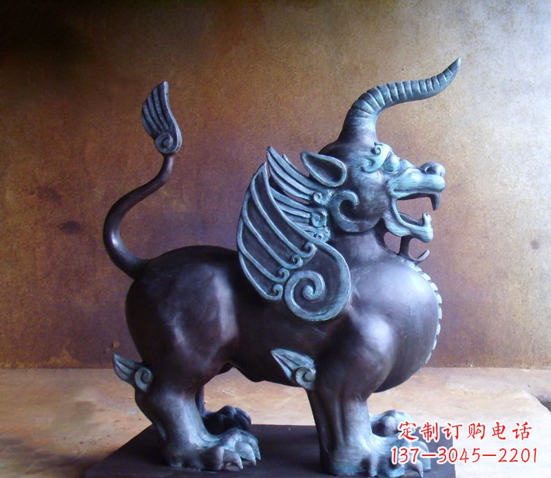 江西神兽独角兽铜雕塑