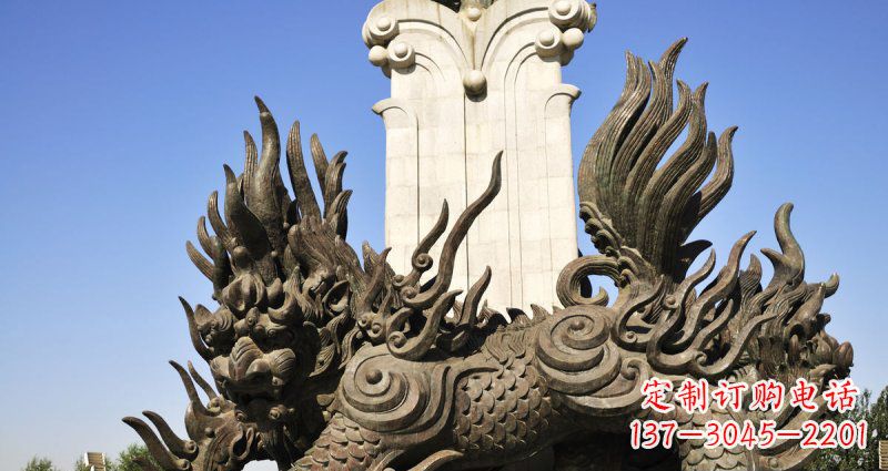 江西中领雕塑：神兽火麒麟铜雕定制