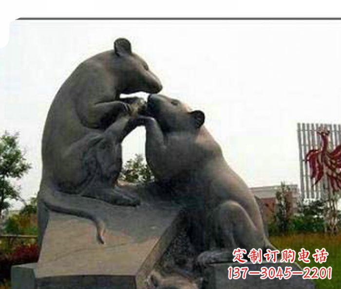江西精美的老鼠石雕,让你拥有不一样的家居装饰