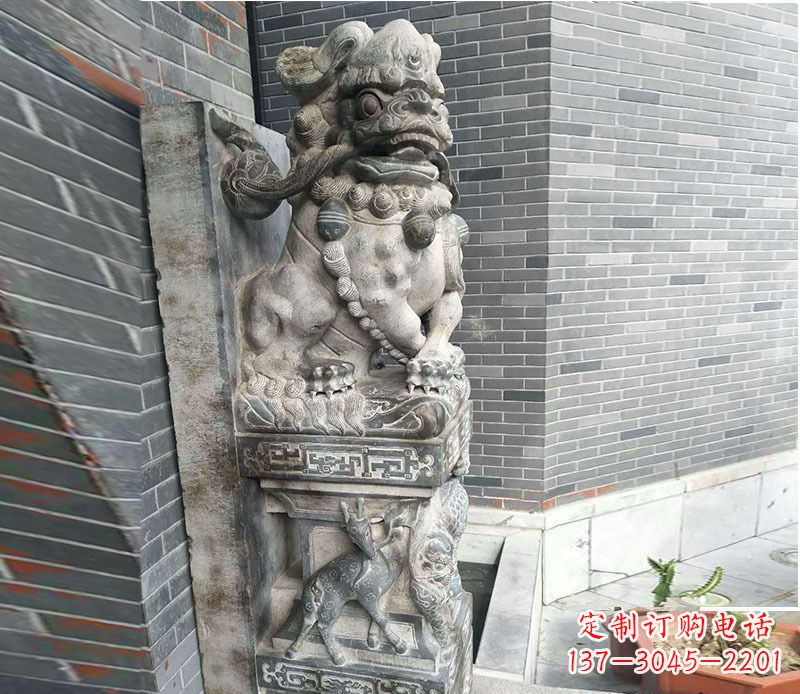 江西中领雕塑仿古石门墩石雕