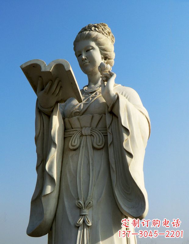 江西十二花神之十一月山茶花王昭君汉白玉美女雕塑