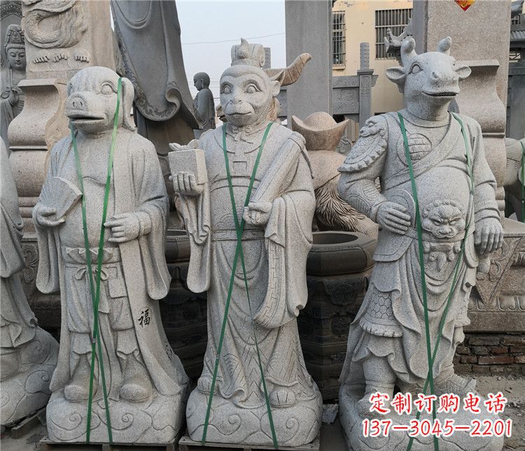 江西十二生肖动物石雕,悦目明快!
