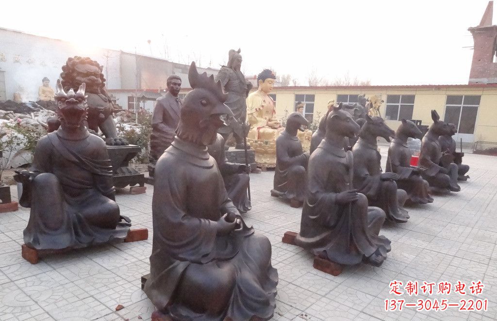 江西定制十二生肖头像铜雕