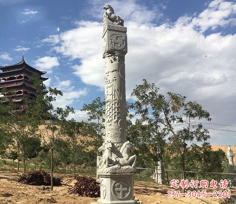 江西十二生肖午马柱石雕,深刻铭刻你的特殊瞬间