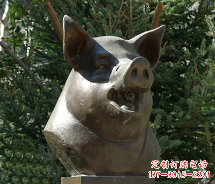 江西十二生肖猪首铜雕,让你敬佩万年历史的艺术精髓