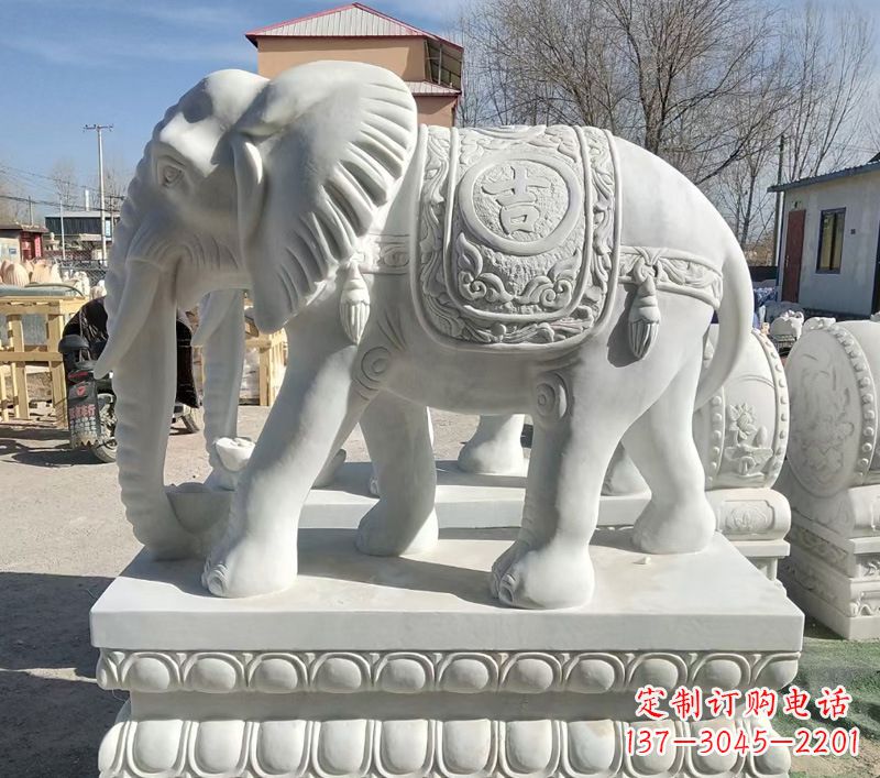 江西石材大象雕塑