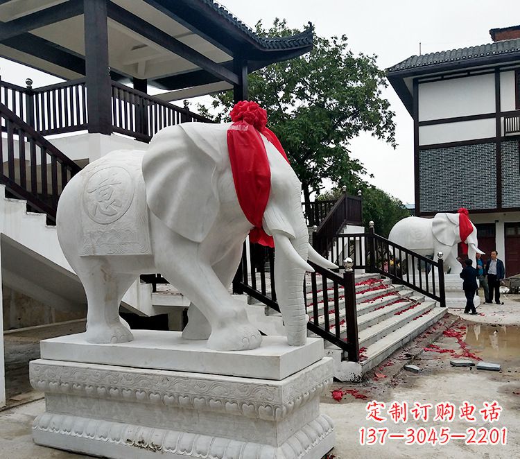 江西迎接观音祝福的精美大象观音栏杆