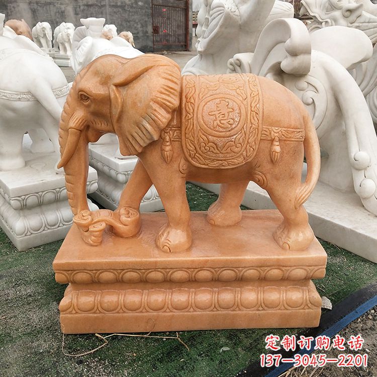 江西立柱大象雕塑,集美观和实用于一体